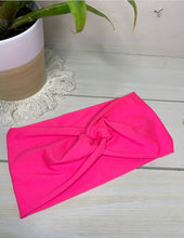 Load image into Gallery viewer, Neon Pink Front Knot Headband
