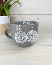 Load image into Gallery viewer, White Pearl Doilies Earrings
