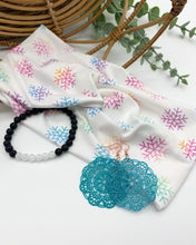 Load image into Gallery viewer, Colorful Snowflakes Front Knot Headband
