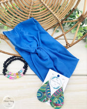 Load image into Gallery viewer, Pacific Blue Front Knot Headband
